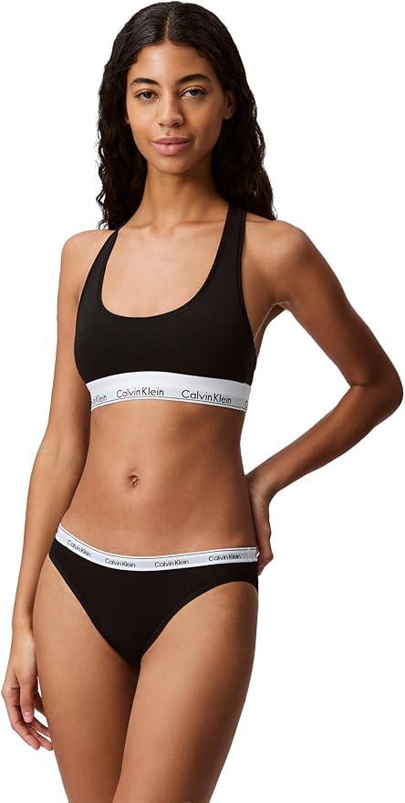 Calvin Klein Womens Modern Cotton Bralette Bra - Which Mark