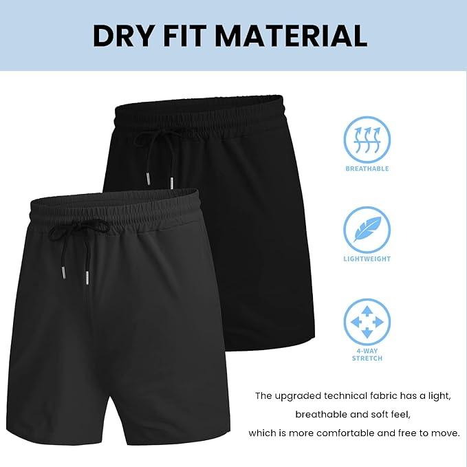 COOFANDY Men's 7 Inch Gym Workout Shorts 2 Pack Quick Dry Running Athletic Shorts with Pockets - Which Mark