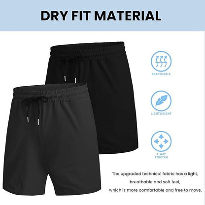 COOFANDY Men's 7 Inch Gym Workout Shorts 2 Pack Quick Dry Running Athletic Shorts with Pockets - Which Mark