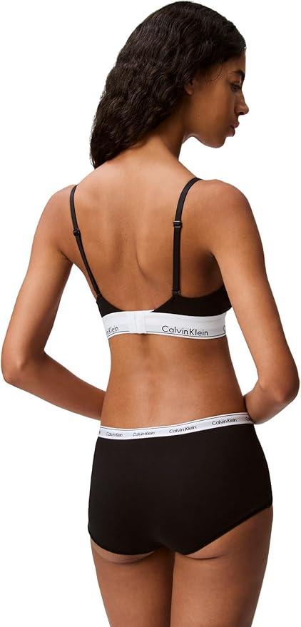 Calvin Klein womens Motive Cotton Lightly Lined Bralette - Which Mark