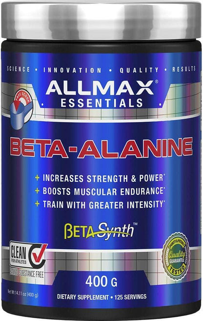 ALLMAX Nutrition - 100% Pure Maximum Strength + Absorption - Beta Alanine - 400 Gram - Which Mark