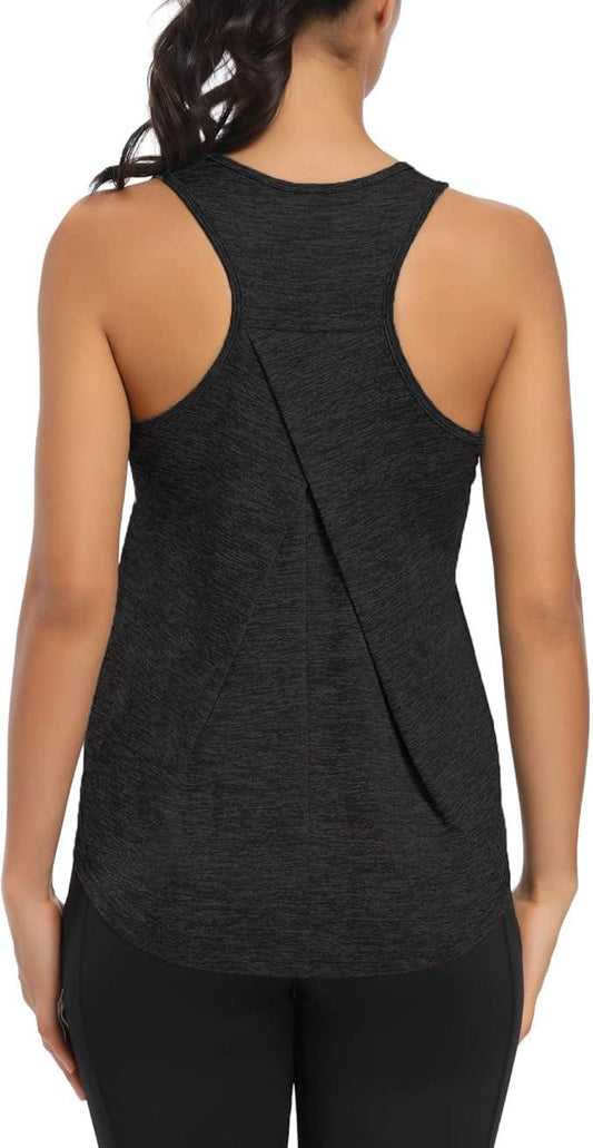 HLXFHB Workout Tank Tops for Women Gym Exercise Athletic Yoga Tops Racerback Sports Shirts - Which Mark