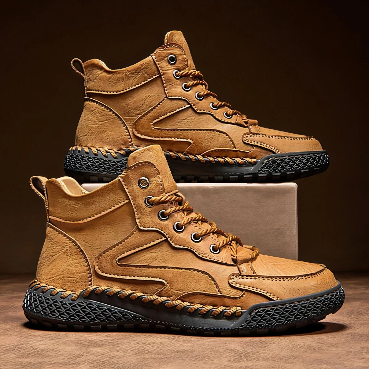 Winter Plush Insulated High Top Leather Shoes Men - Which Mark