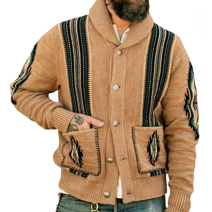 Autumn And Winter Jacquard Sweater Coat - Which Mark