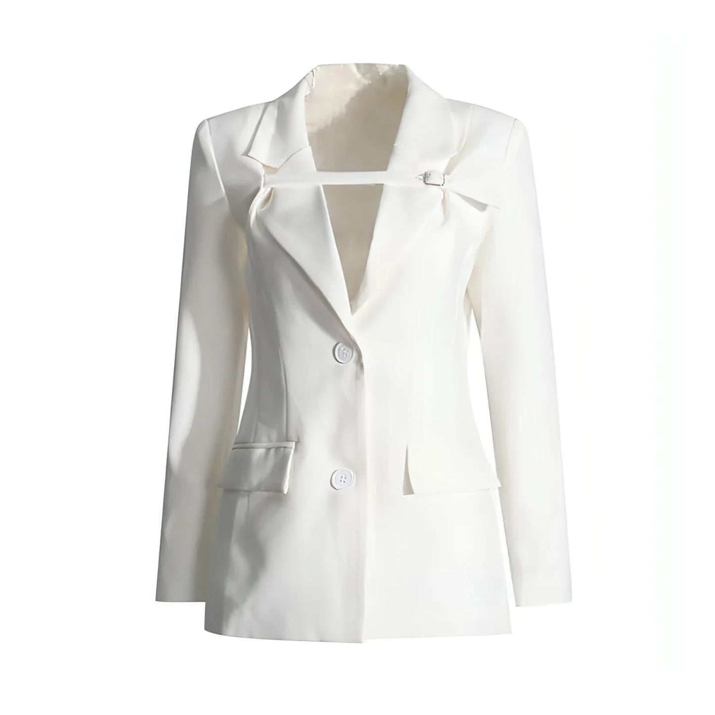 Fashion Slim Fit Patchwork Suit Jacket For Women - Which Mark