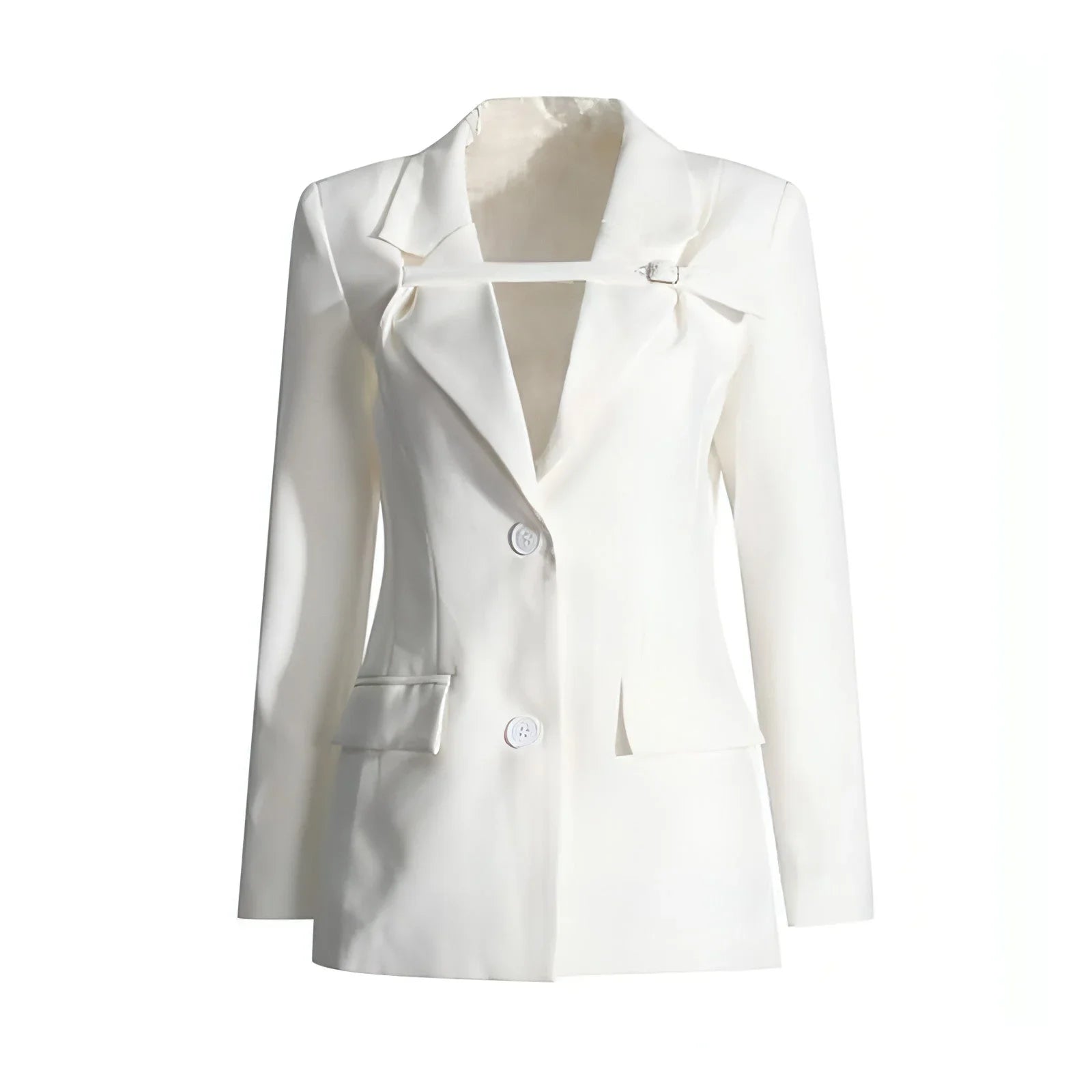 Fashion Slim Fit Patchwork Suit Jacket For Women - Which Mark