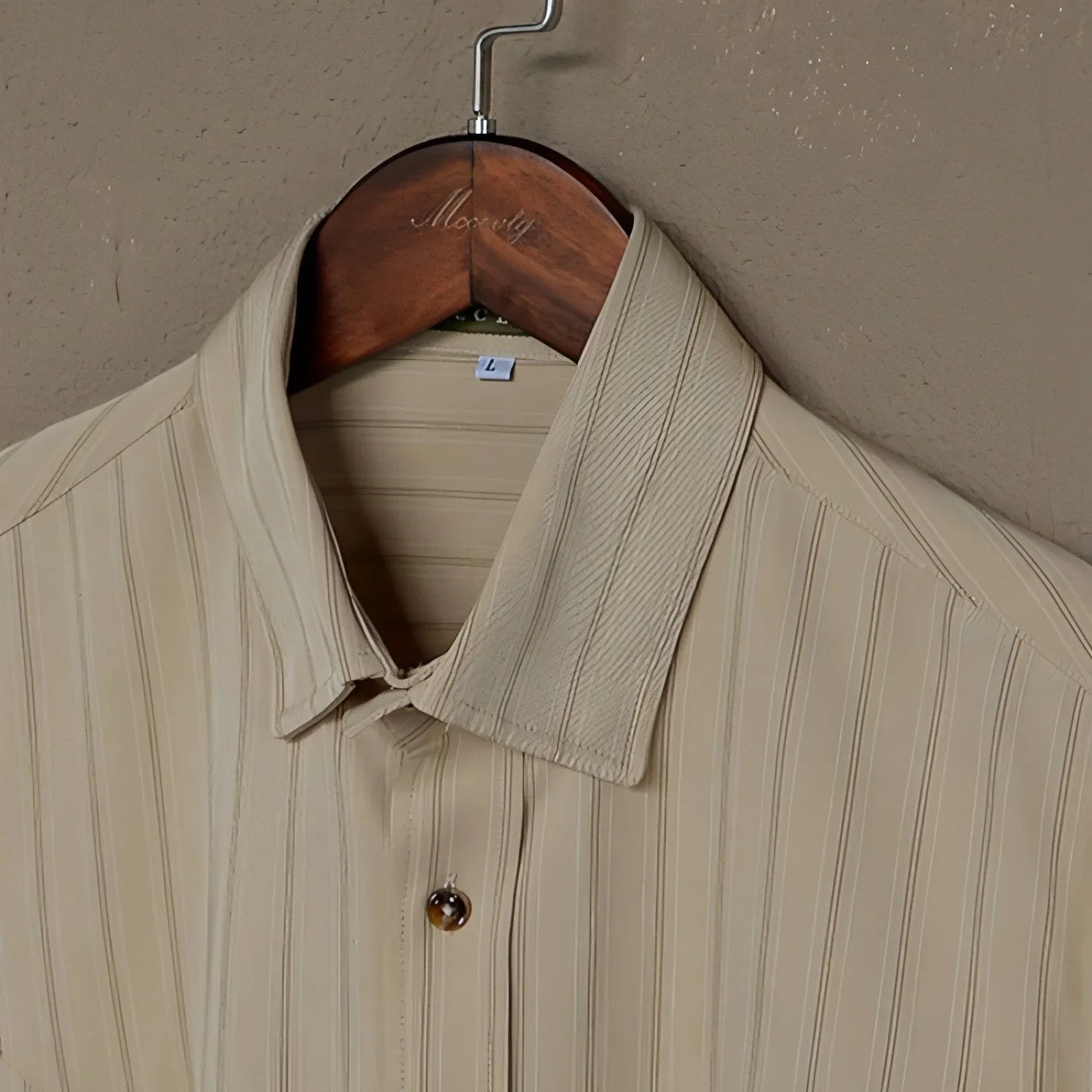 Spring And Autumn Vintage Striped Shirt Men - Which Mark