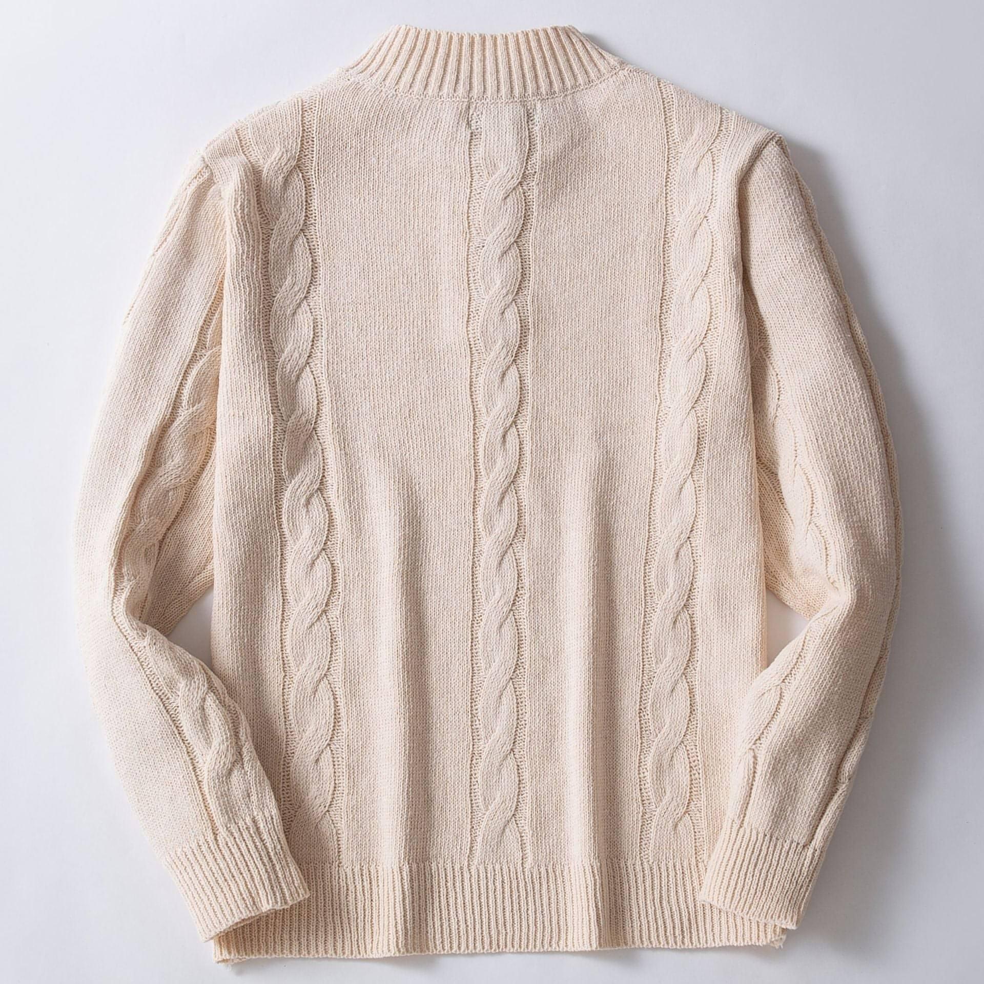 Casual Twisted Flower Solid Color Pullover Sweater - Which Mark
