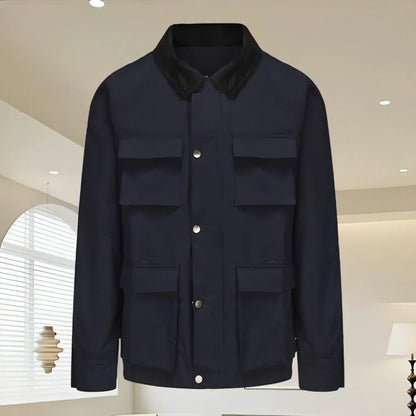 Fashion Solid Color Zipper Jacket Jacket Men - Which Mark