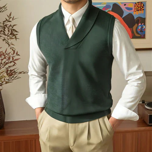 Fashionable Knitted Waistcoat Business Slim Fit Men - Which Mark