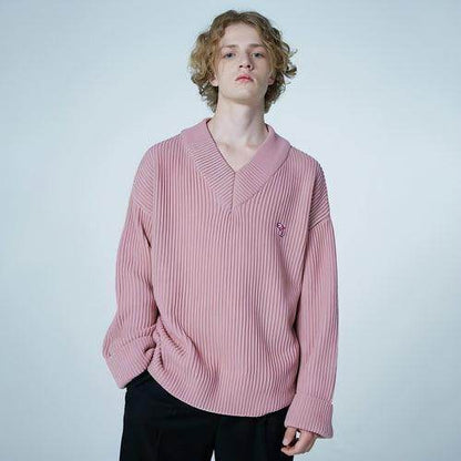 New V-neck Sweater Women Loose-fitting Outer Top - Which Mark