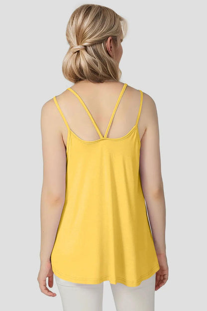 Basic Bae Bamboo Scoop Neck Double Spaghetti Straps Cami - Which Mark