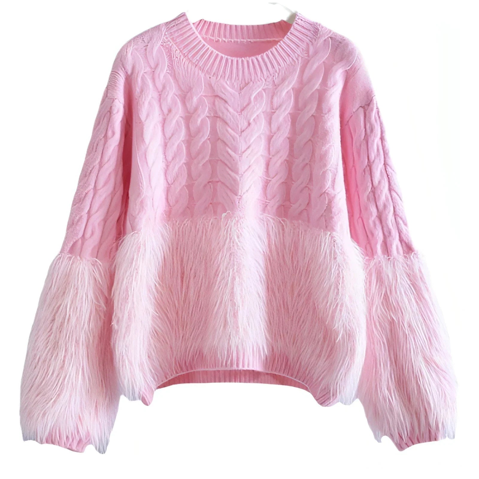 Cable-knit Sweater Women's Design Sense Loose - Which Mark