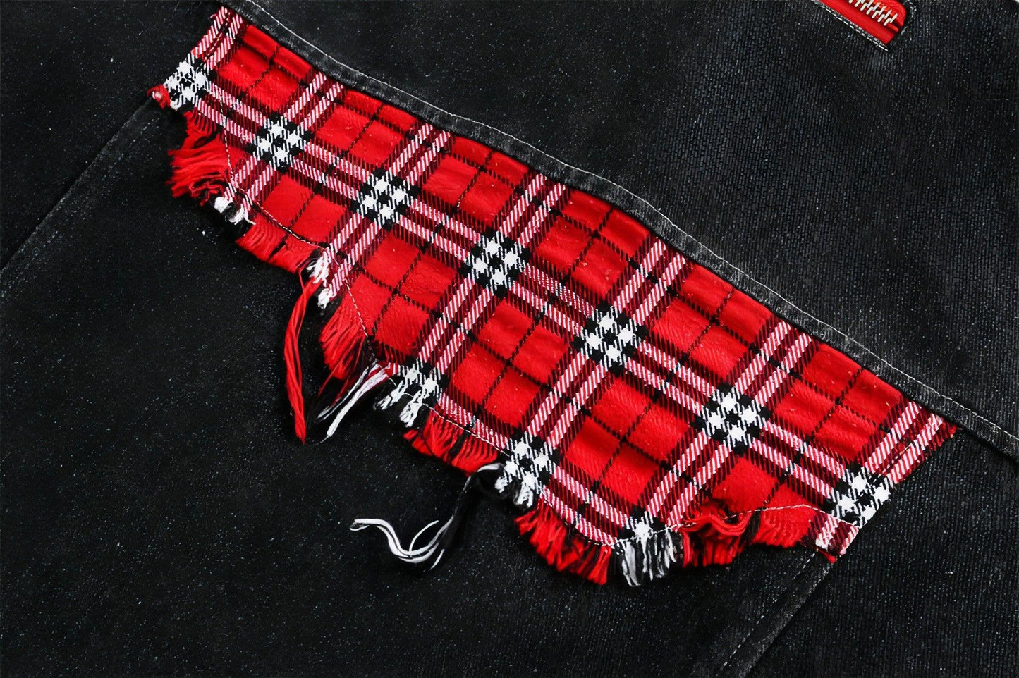 A1. Color Matching Cat Raw-cut Edges Washed And Worn Loose Lapels Coat - Which Mark