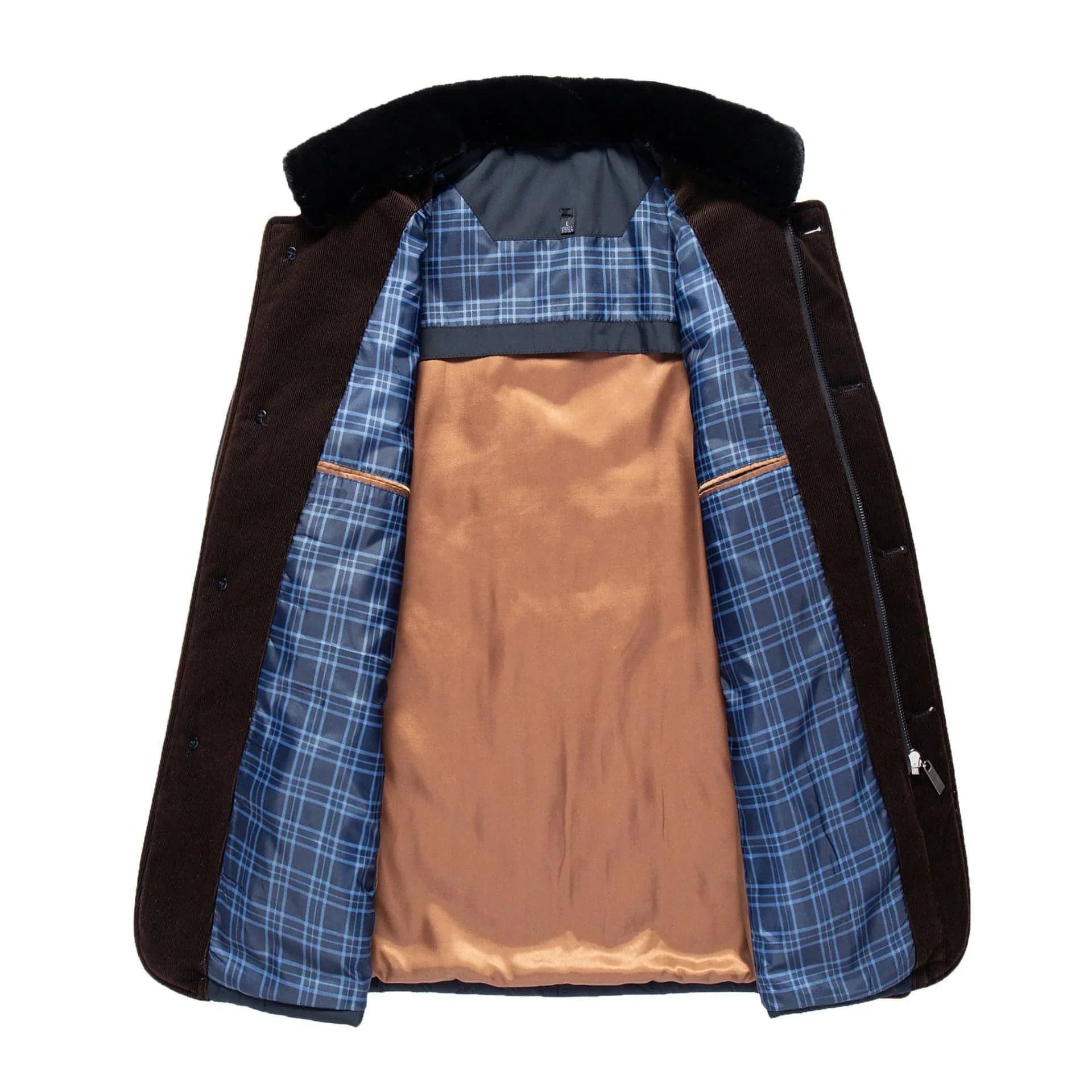 Dad's Warm Leisure Cotton-padded Coat Stand-up Collar Thick Coat Men - Which Mark