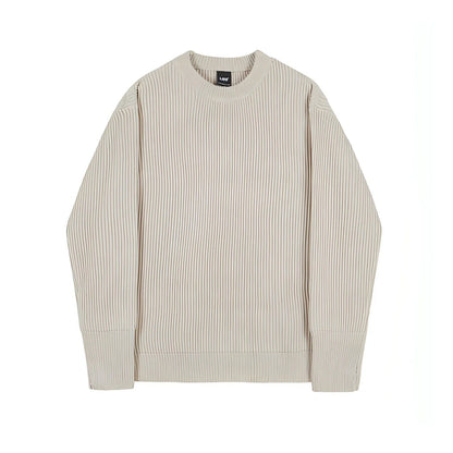 New Korean Style Trendy Loose Round Neck Knitted Coat Sweater Men - Which Mark