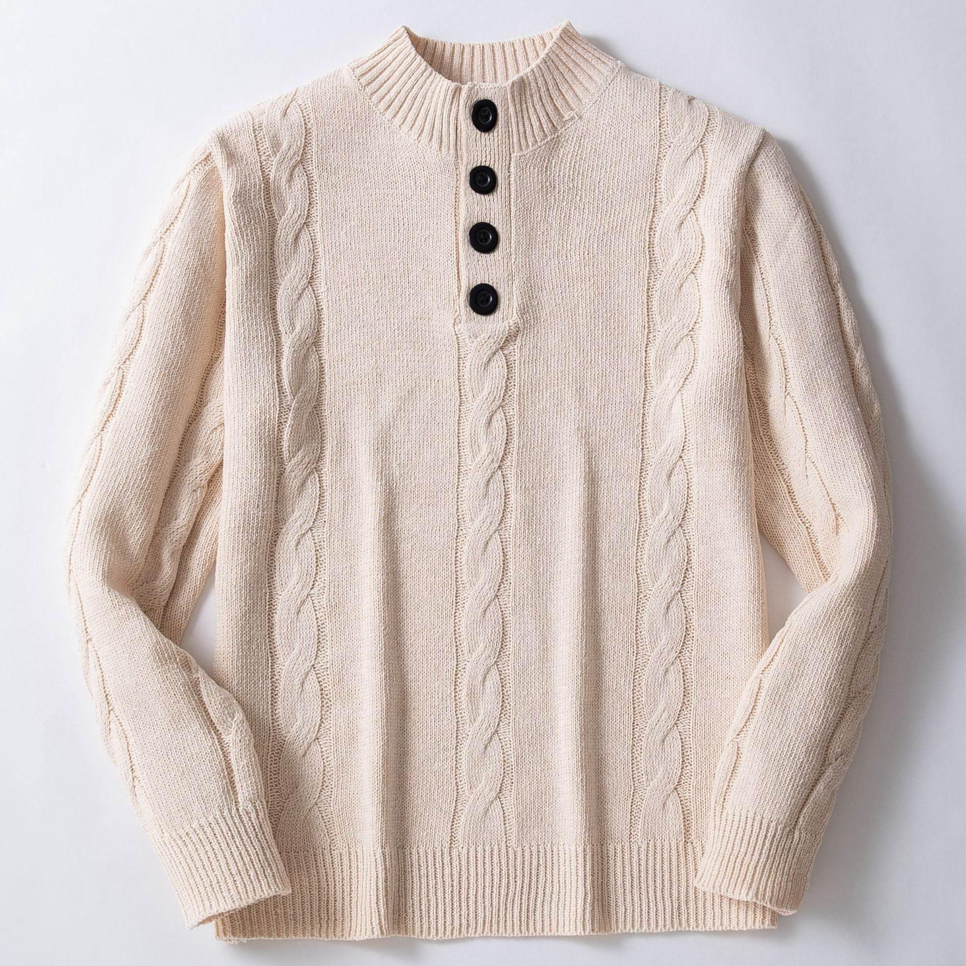 Casual Twisted Flower Solid Color Pullover Sweater - Which Mark