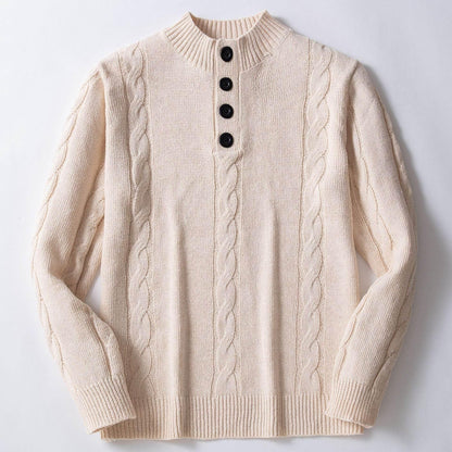 Casual Twisted Flower Solid Color Pullover Sweater - Which Mark