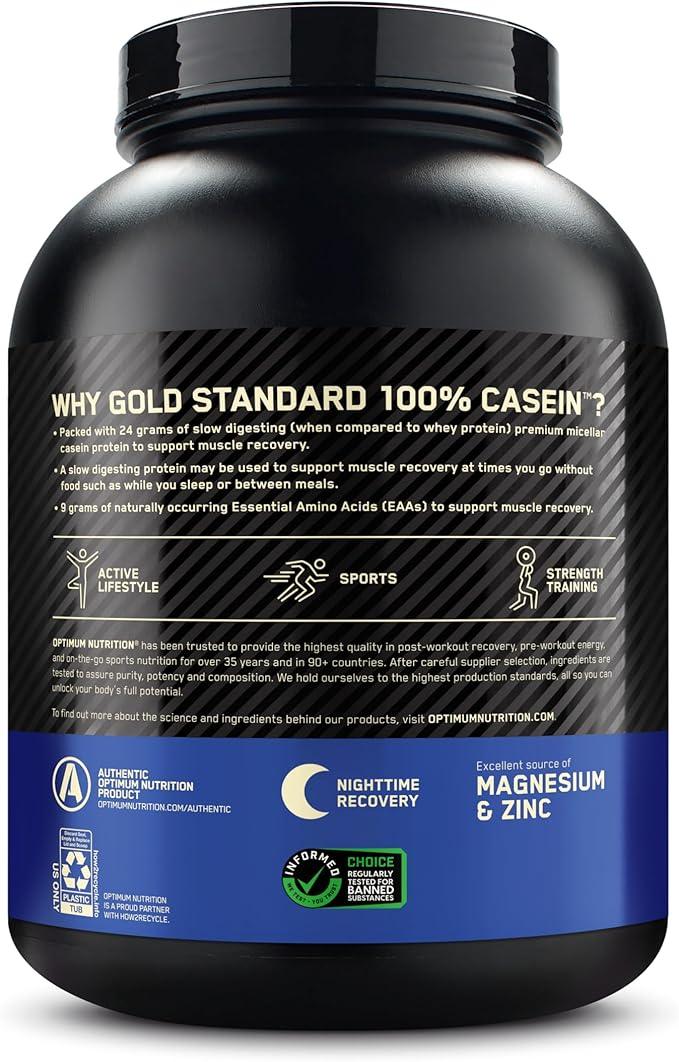 OPTIMUM NUTRITION GOLD STANDARD 100% Micellar Casein Protein Powder, Slow Digesting, Helps Keep You Full, Overnight Muscle Recovery, Creamy Vanilla, 1.81 kg, 4lb - Which Mark