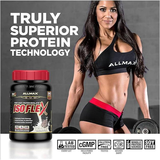 ALLMAX Nutrition - ISOFLEX - 100% Ultra-Pure Whey Protein Isolate - Vanilla - 5 Pound - Which Mark