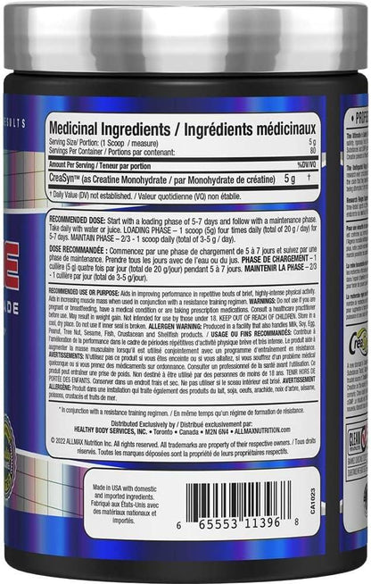 ALLMAX Nutrition - Creatine Monohydrate, Micronized Creatine Powder for Strength and Muscle Recovery, Gluten Free & Fast Absorbing 400g - Which Mark