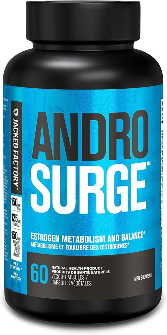 Androsurge Estrogen Blocker & Testosterone Booster for Men - Muscle Builder & Aromatase Inhibitor Supplement - w/Tongkat Ali, Rhodiola, DIM, Vitamin D, & Zinc - 60 Natural Capsules - Which Mark