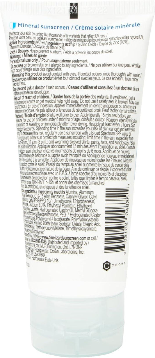 BLUE LIZARD Sensitive Mineral Sunscreen Lotion, SPF 50+, Water Resistant with Smart Cap Technology - 89 ml Tube - Which Mark