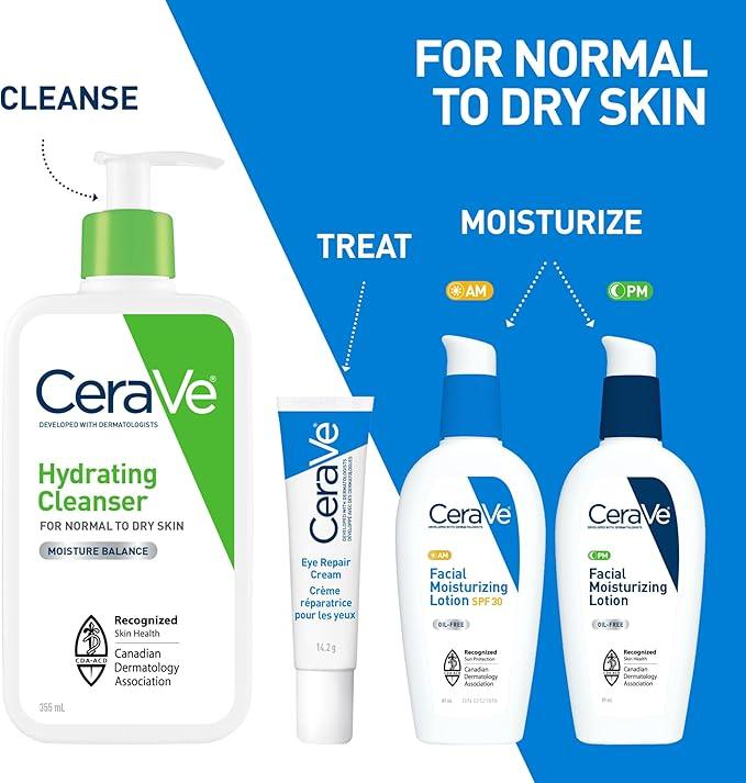 CeraVe Facial Moisturizer with SPF 30. Face Sunscreen Lotion with Hyaluronic Acid, Niacinamide & Ceramides for Women & Men. Oil-free, normal to dry skin. Verified Extended Use Date, Travel Size 89ML - Which Mark