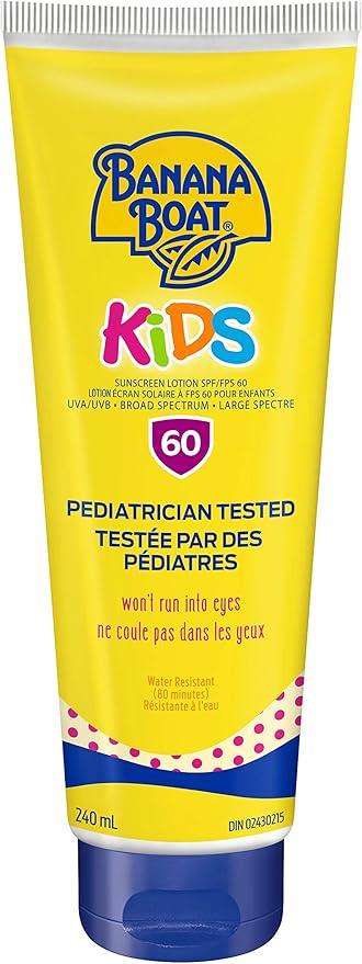 Banana Boat Kids Tear Free Sunscreen Lotion, Broad Spectrum, SPF 60, 240mL - Which Mark