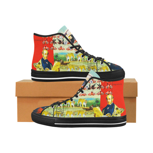 ACCORDING TO PLAN. Women's All Over Print Canvas Sneakers - Which Mark