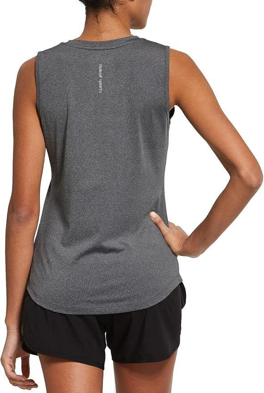 baleaf BALEFA Women's Workout Tank Tops Sleeveless Athletic Sport Shirts Gym Running Yoga Tops - Which Mark
