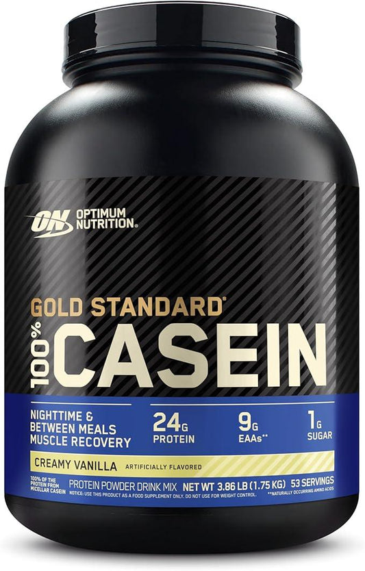 OPTIMUM NUTRITION GOLD STANDARD 100% Micellar Casein Protein Powder, Slow Digesting, Helps Keep You Full, Overnight Muscle Recovery, Creamy Vanilla, 1.81 kg, 4lb - Which Mark