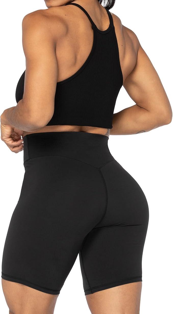 Sunzel High Waist Biker Shorts for Women No Front Seam Soft Yoga Workout Gym Bike Shorts Tummy Control Squat Proof - Which Mark