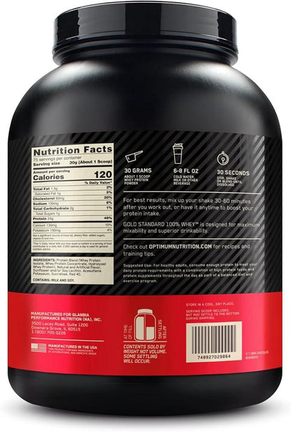 OPTIMUM NUTRITION GOLD STANDARD 100% Whey Protein Powder, Strawberry- Banana, 2.27 kg - Which Mark