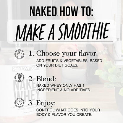 Naked Whey Vanilla Protein – All Natural Grass Fed Whey Protein Powder + Vanilla + Coconut Sugar- 5lb Bulk, GMO-Free, Soy Free, Gluten Free. Aid Muscle Recovery - 61 Servings - Which Mark