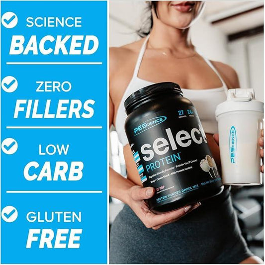 PEScience Select Protein Powder – Cake Pop, 27 Servings, Whey & Casein Blend for Muscle Growth & Recovery, Low Carb, Low Fat, Gluten-Free, Best Tasting, for Men & Women - Which Mark