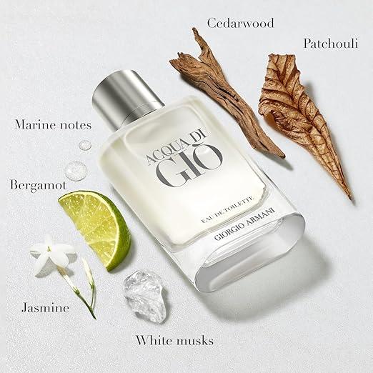 Armani Beauty - Acqua di Gio - Eau de Toilette - Cologne for Men - Long Lasting Fragrance with Bergamot notes, Jasmine, White Musks, Patchouli & Cedarwood - Which Mark