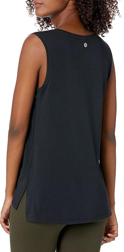 Amazon Essentials Womens Soft Pima Cotton Stretch Full Coverage Yoga Sleeveless Tank - Which Mark