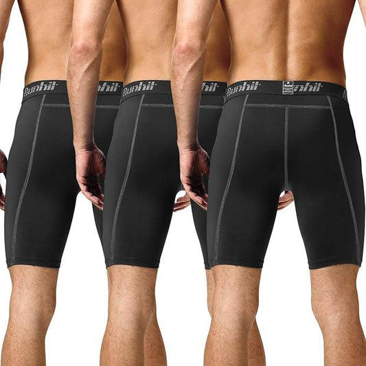 Runhit Compression Shorts Men Underwear Spandex Running Shorts Workout Athletic - Which Mark