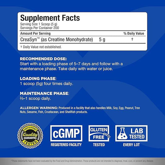 Allmax Creatine Monohydrate - Aid Muscle Growth & Strength Gains, No Artificial Ingredients - 1000g - 5g per Serving - 200 Servings - Which Mark