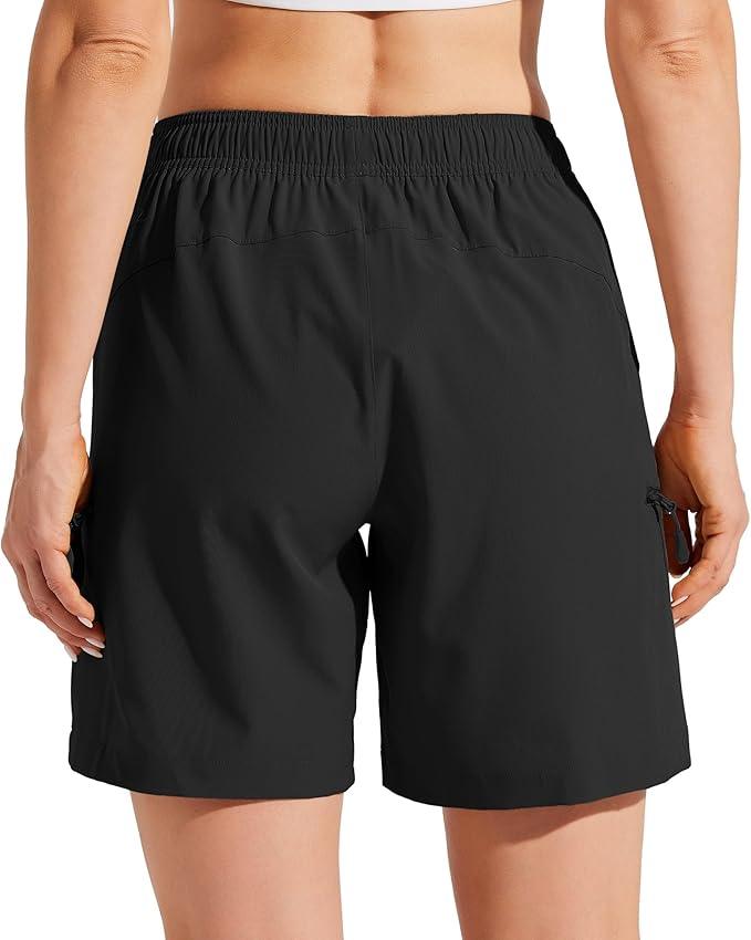 Willit Women's Shorts Hiking Cargo Quick Dry Golf Active Athletic Shorts Lightweight Summer Shorts with Pockets - Which Mark