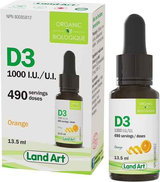 Certified Organic Vitamin D3 Drops - 490 servings - 1000 IU per drop - Immune System Support - Non-GMO - Gluten-Free - Made in Canada - 13.5 ml (Pack of 1) - Which Mark