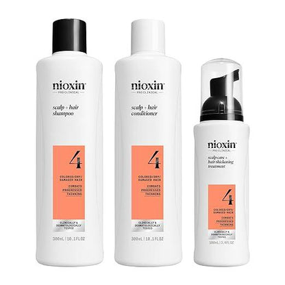 Nioxin Scalp + Hair Thickening System Kits | For Natural, Colored, & Damaged Hair with Light to Progressed Thinning | Strengthen & Boost Hair Density with Niacinamide & Biotin | 3 Month Supply - Which Mark