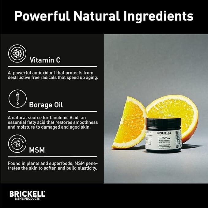 Brickell Men's Products Resurfacing Anti-Aging Cream For Men, Natural and Organic Vitamin C Cream, 2 Ounce, Unscented - Which Mark