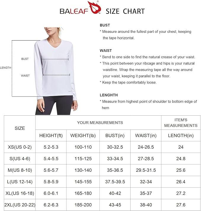 baleaf Long Sleeve Workout Tops for Women Running Athletic Shirts Active Quick Dry Lightweight Moisture Wicking - Which Mark