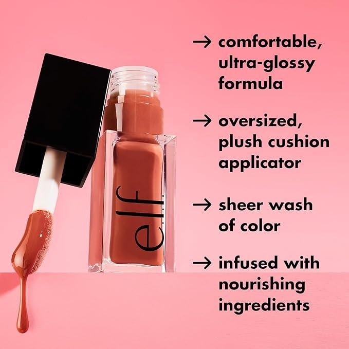 e.l.f. Glow Reviver Lip Oil, Nourishing Tinted Lip Oil For A High-shine Finish, Infused With Jojoba Oil, Vegan & Cruelty-free, Rose Envy - Which Mark
