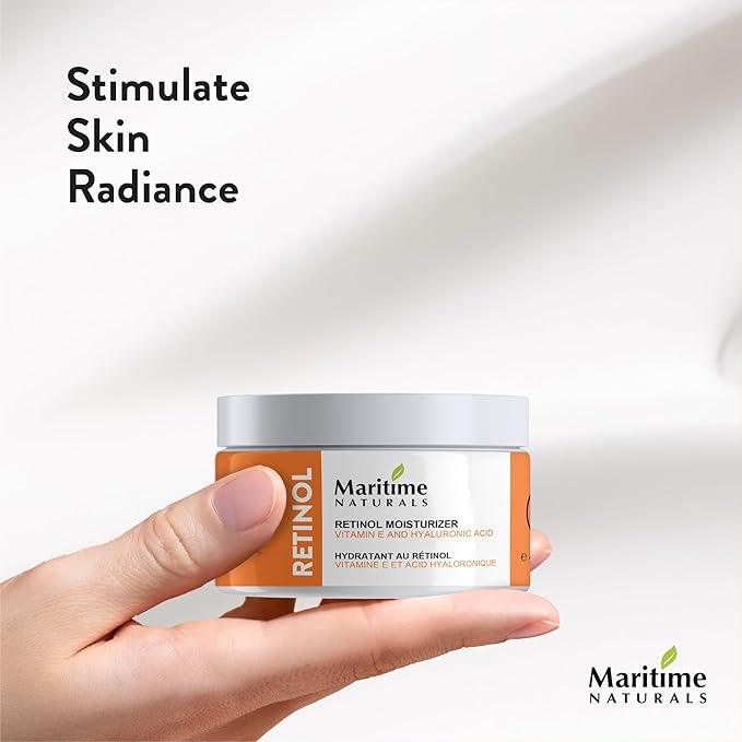Maritime Naturals Retinol Moisturizer, Professional Grade Face Moisturizer with Hyaluronic Acid & Vitamin E, Face Cream for Women and Men, Organic Ingredients (120ml) Born in Nova Scotia, Canada - Which Mark