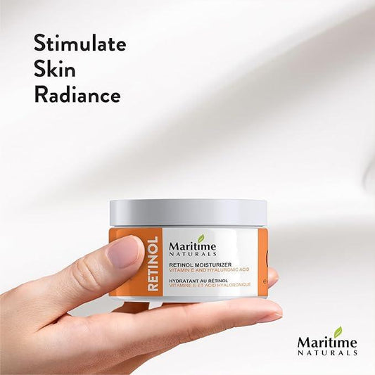 Maritime Naturals Retinol Moisturizer, Professional Grade Face Moisturizer with Hyaluronic Acid & Vitamin E, Face Cream for Women and Men, Organic Ingredients (120ml) Born in Nova Scotia, Canada - Which Mark