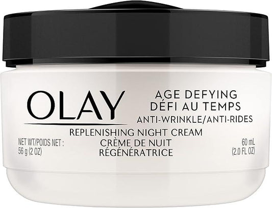 Olay Age Defying Night Face Cream, Anti-Wrinkle, 2-in-1 Replenishing Face Cream, 60 mL - Which Mark