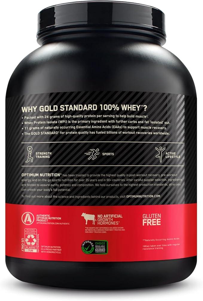 OPTIMUM NUTRITION GOLD STANDARD 100% Whey Protein Powder, Strawberry- Banana, 2.27 kg - Which Mark